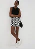 Black Mono Print Co Ord Shorts - 8 Image 4