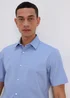 Taylor & Wright Blue Textured Short Sleeve Shirt - S Image 1