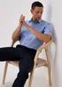 Taylor & Wright Blue Textured Short Sleeve Shirt - S Image 4