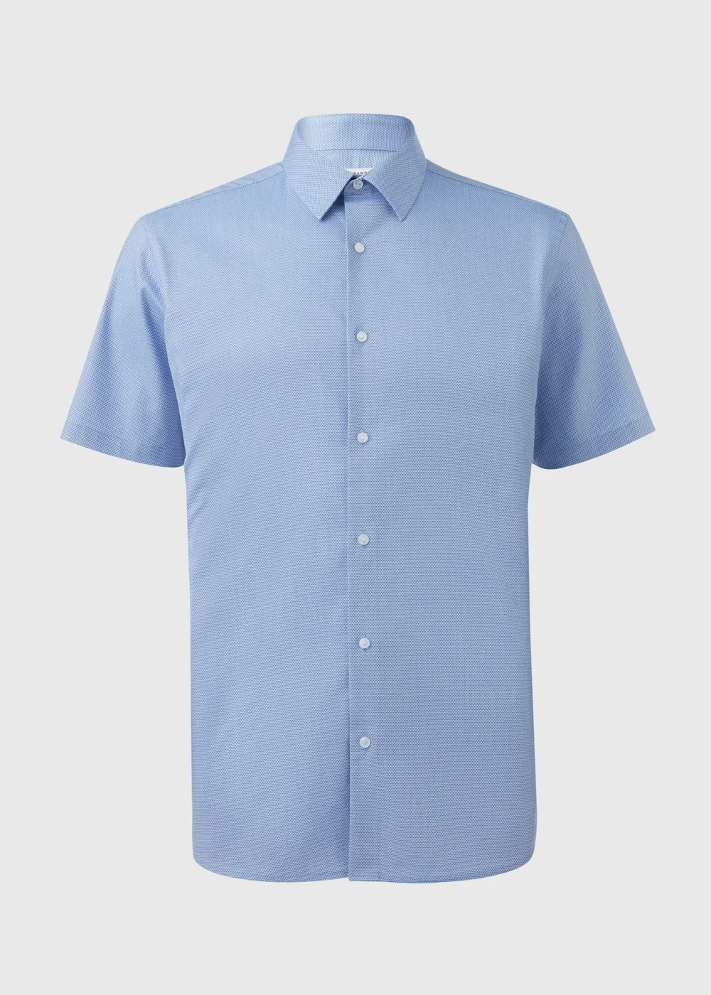 Taylor & Wright Blue Textured Short Sleeve Shirt - S Image 5