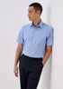 Taylor & Wright Blue Textured Short Sleeve Shirt - S Image 3