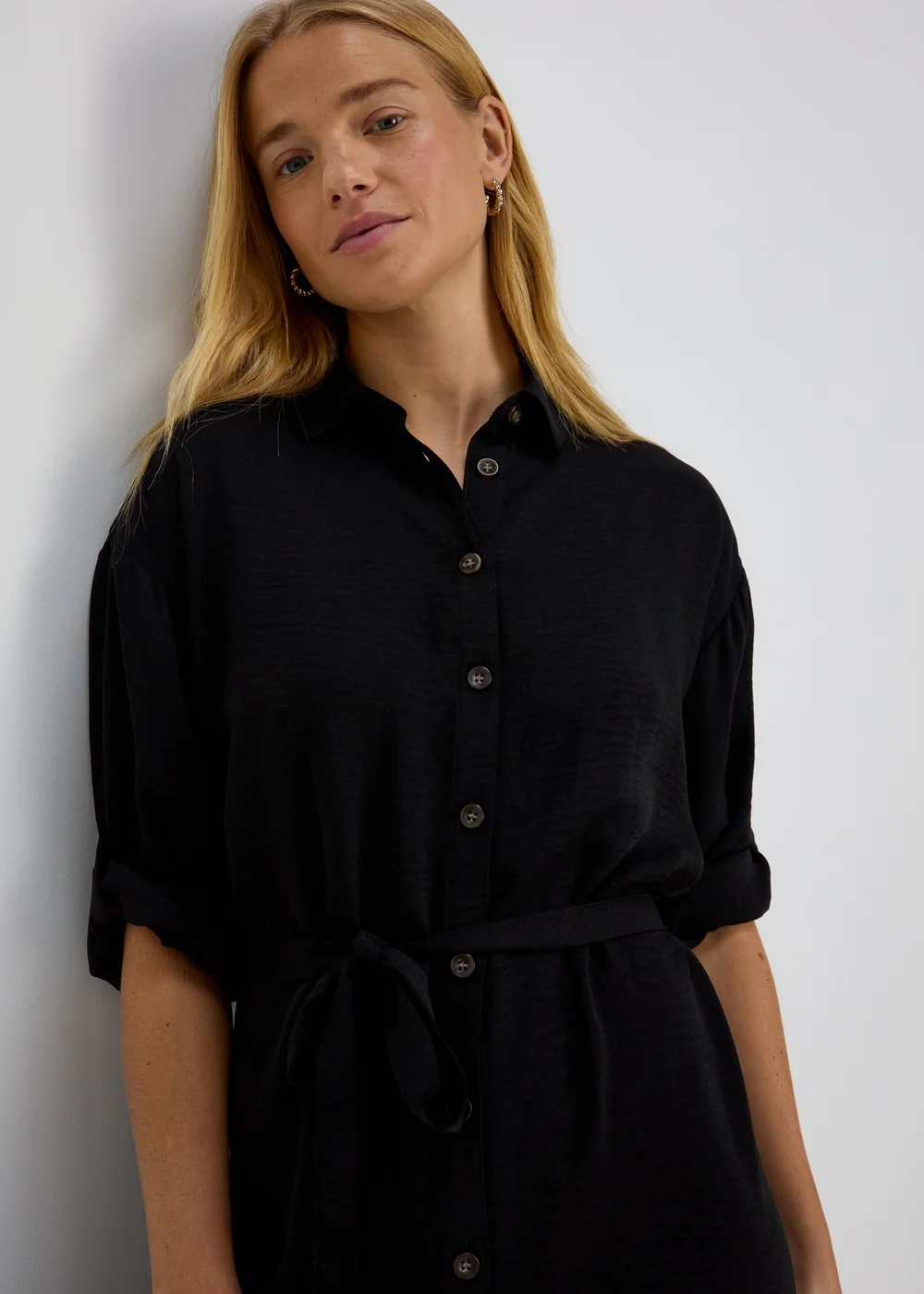 Black 3/4 Midi Dress - 8 Image 3