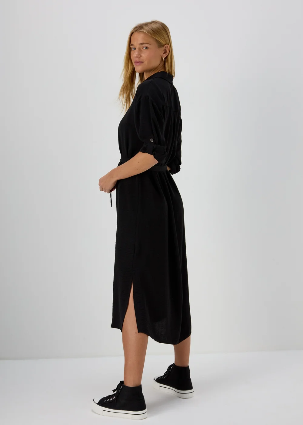 Black 3/4 Midi Dress - 8 Image 2