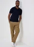 Navy Pointelle Smart Knitted Polo - S Image 4
