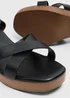 Black Strappy Platform Heels - 3 Image 2