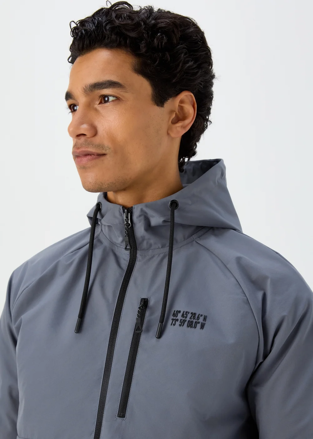 US Athletic Blue Zip Up Technical Hoodie - XS Image 3