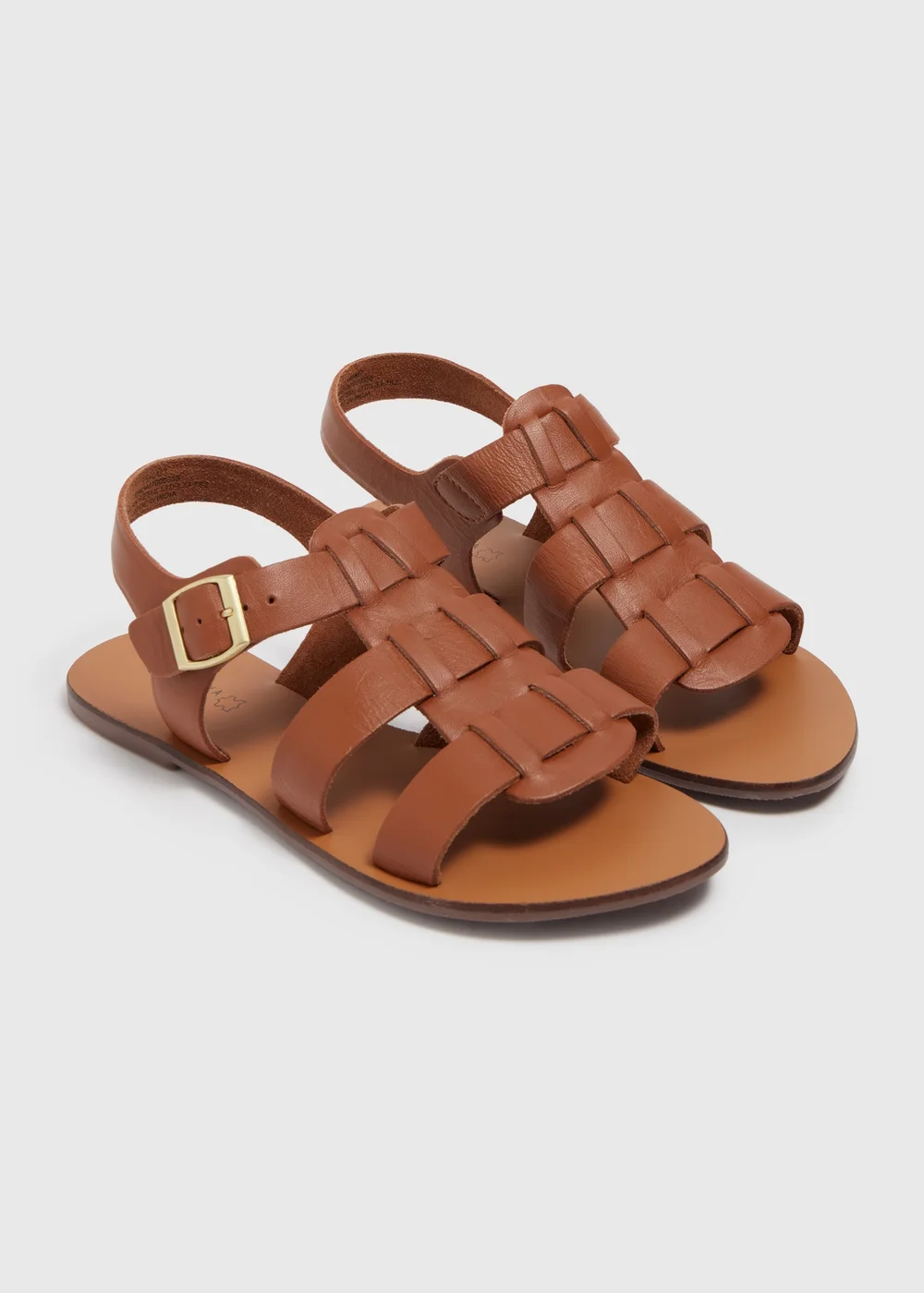 Tan Gladiator Leather Sandals - 3 Image 1