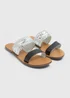 Silver Plaited Sandals - Size 3 Image 1
