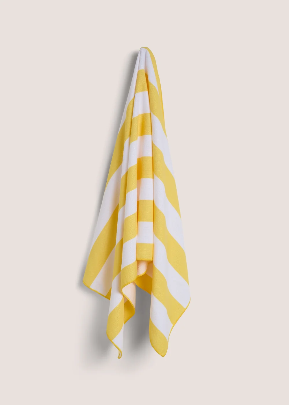 Yellow Stripe Microfibre Beach Towel (70cm x 140cm) Image 1