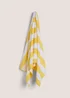 Yellow Stripe Microfibre Beach Towel (70cm x 140cm) Image 1