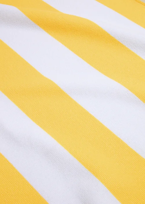 Yellow Stripe Microfibre Beach Towel (70cm x 140cm) Image 2