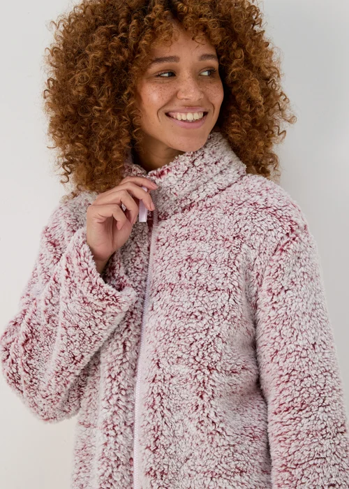 Pink Zip Up Dressing Gown - Small Image 3