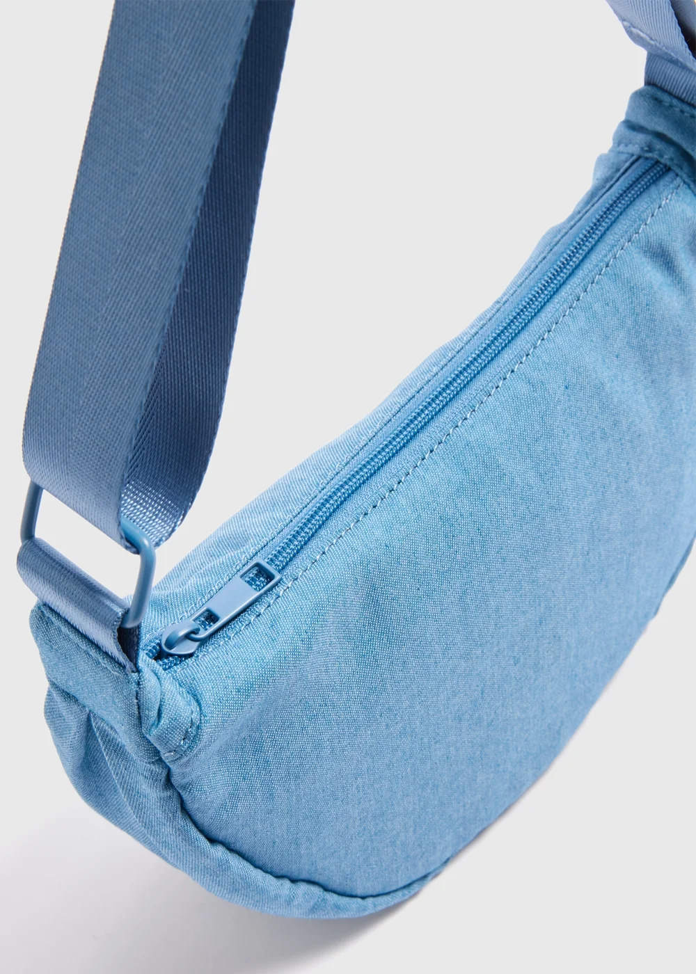Denim Nylon Moon Bag - One Size Image 4