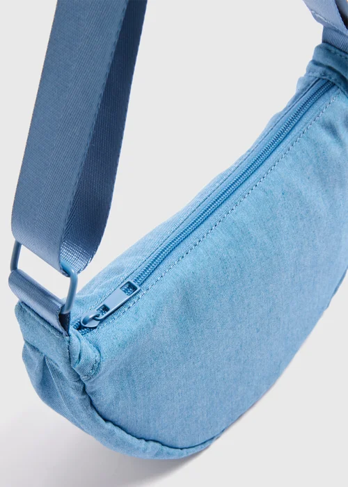 Denim Nylon Moon Bag - One Size Image 4
