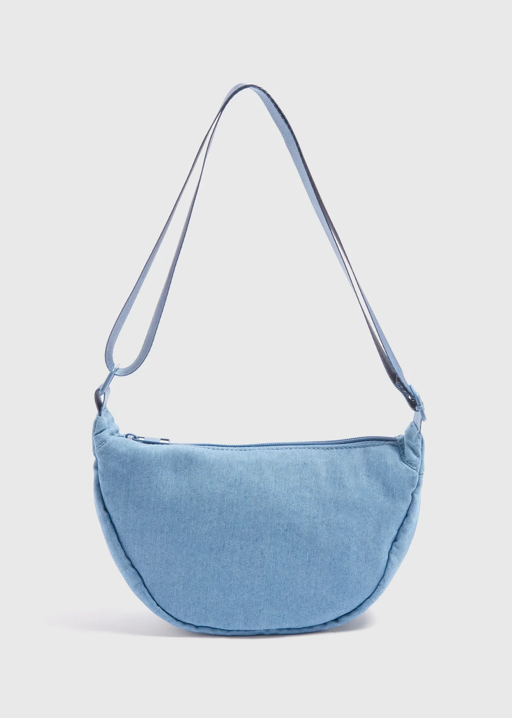 Denim Nylon Moon Bag - One Size Image 3