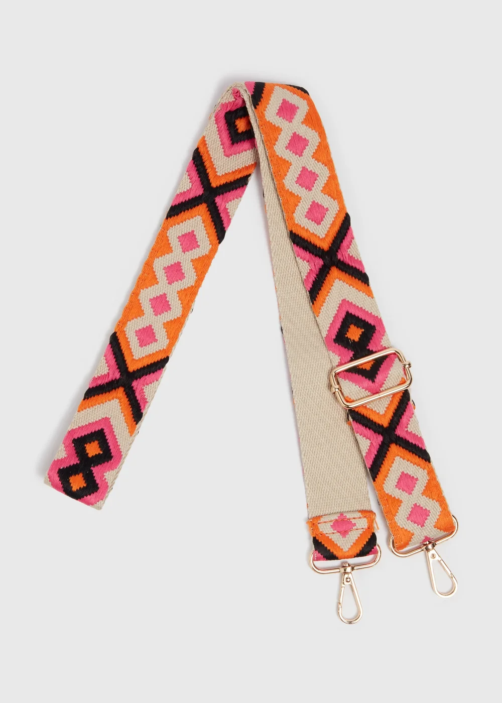 Orange Geo Bag Strap - One Size Image 1