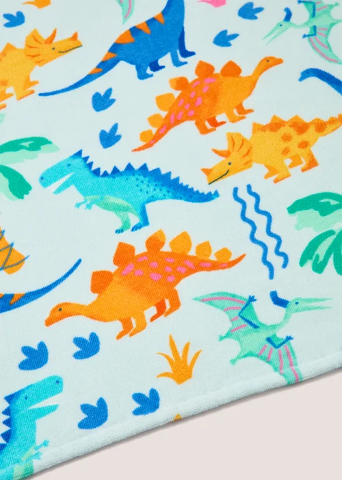 Multicoloured Dinosaur Print Beach Towel (140cm x 70cm) Image 2