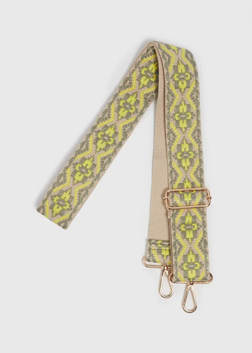 Lime Aztec Bag Strap - One Size Image 1