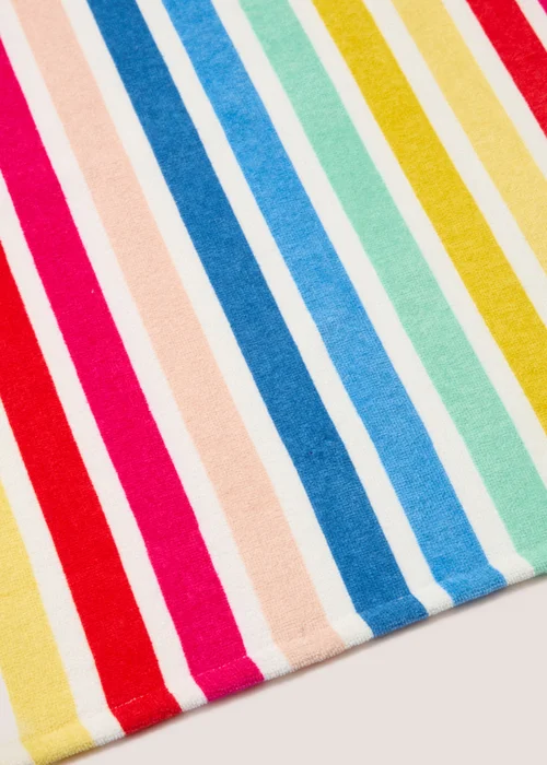Rainbow Stripe Print Beach Towel (140cm x 70cm) Image 2
