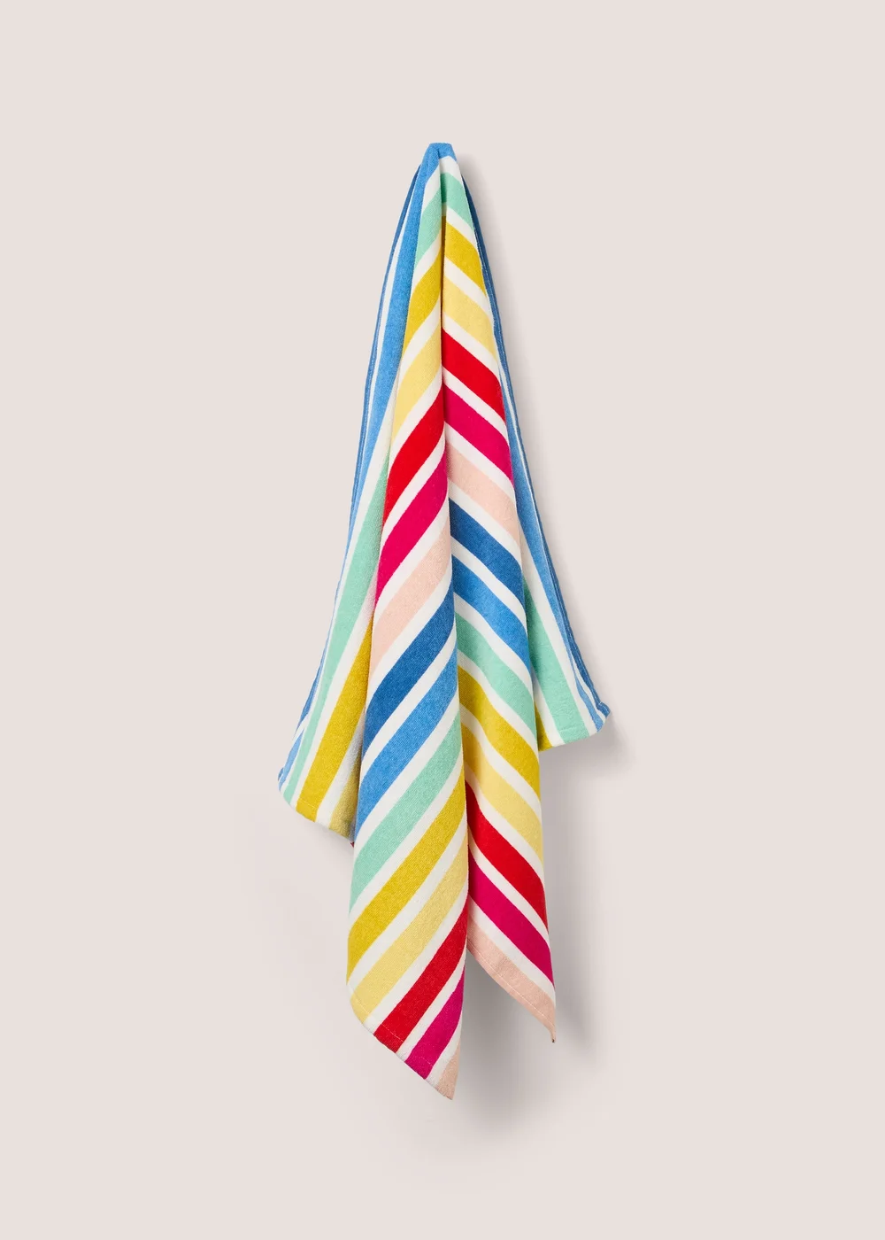 Rainbow Stripe Print Beach Towel (140cm x 70cm) Image 1