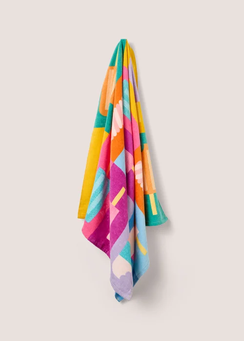 Ice Lolly Print Beach Towel (140cm x 70cm) Image 1