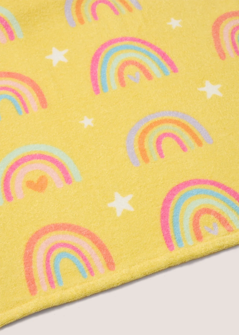 Yellow Rainbow Print Beach Towel (140cm x 70cm) Image 2