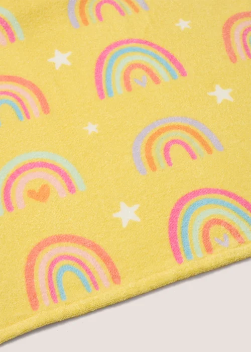 Yellow Rainbow Print Beach Towel (140cm x 70cm) Image 2