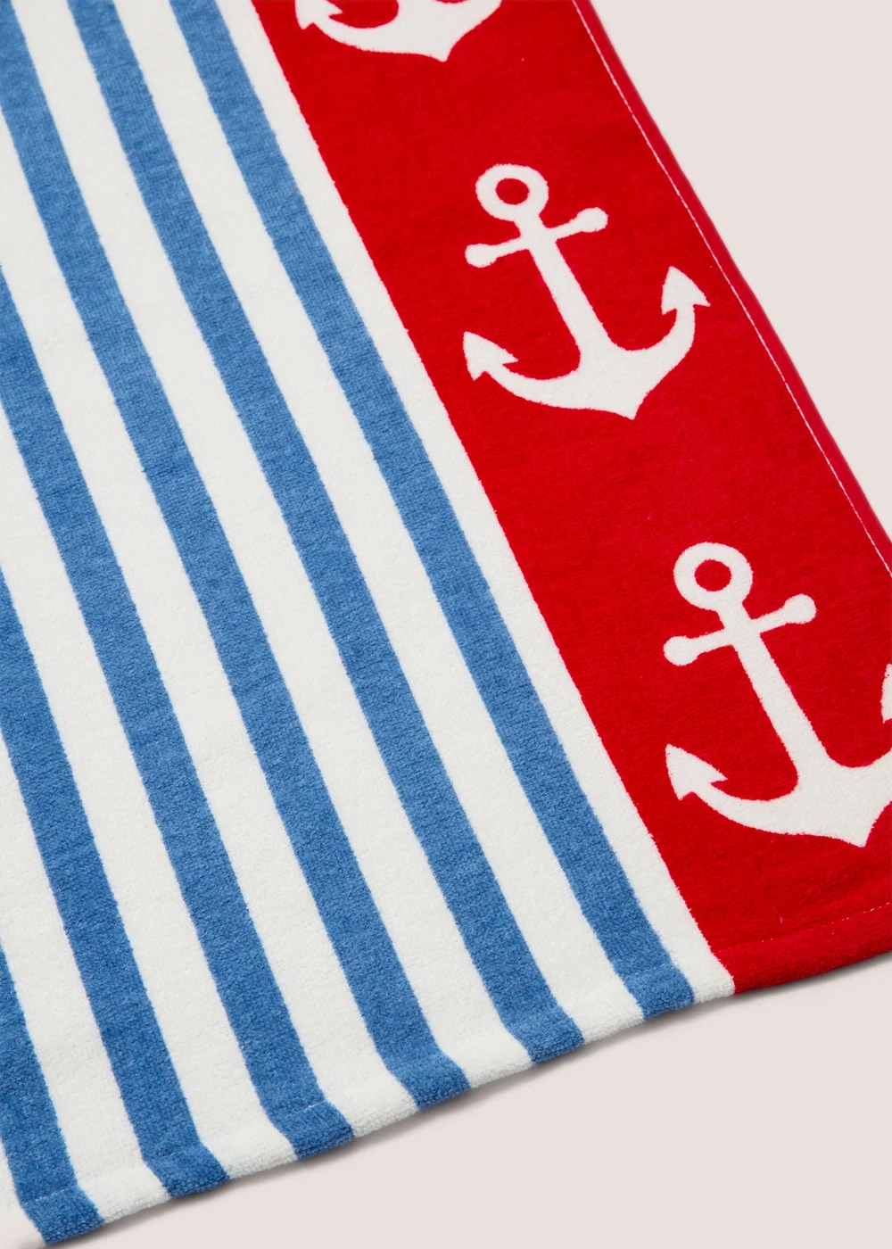 Blue Nautical Stripe Beach Towel (140cm x 70cm) Image 2