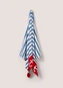 Blue Nautical Stripe Beach Towel (140cm x 70cm) Image 1
