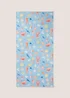 Sea Life Print Beach Towel (70cm x140cm) Image 1