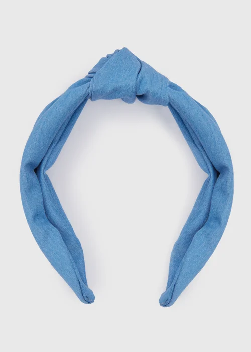 Blue Denim Headband - One Size Image 1