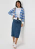 Ivory Stripe Pointelle Stitch Cardigan - XS Image 4