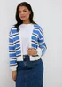 Ivory Stripe Pointelle Stitch Cardigan - XS Image 1