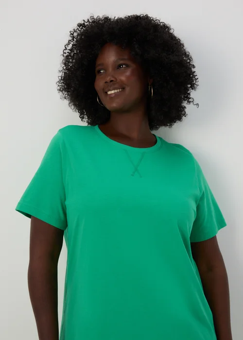 Green Midi T-Shirt Jersey Dress - 8 Image 3