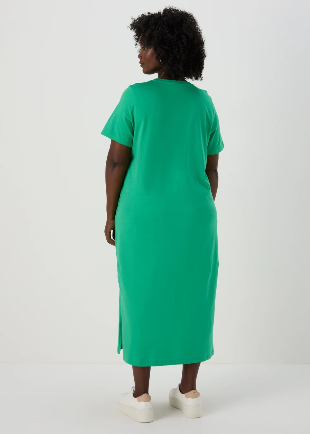 Green Midi T-Shirt Jersey Dress - 8 Image 2