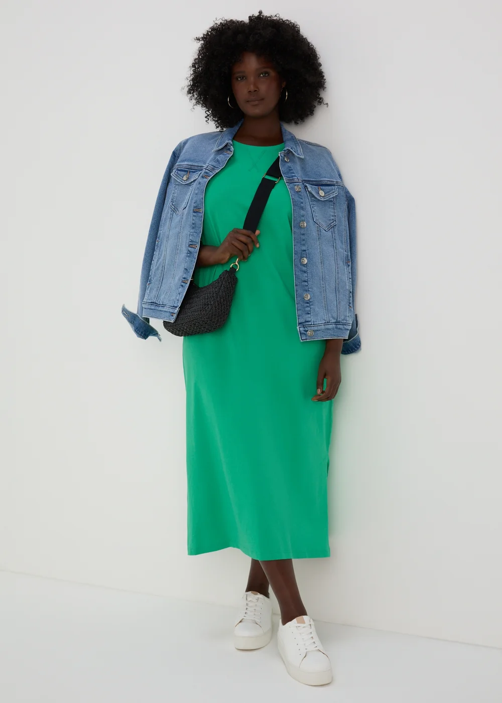 Green Midi T-Shirt Jersey Dress - 8 Image 4