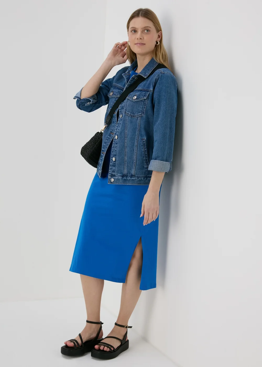 Blue Midi T-Shirt Jersey Dress - 8 Image 4