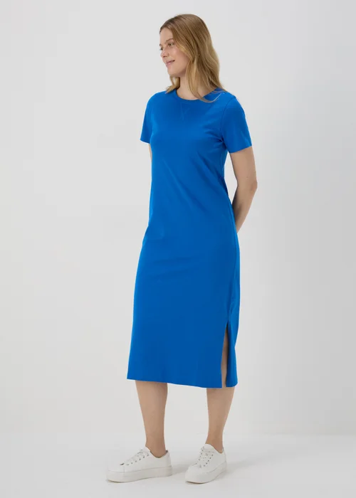 Blue Midi T-Shirt Jersey Dress - 8 Image 1