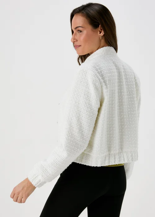 Et Vous Ivory Boucle Bomber Jacket - 8 Image 2