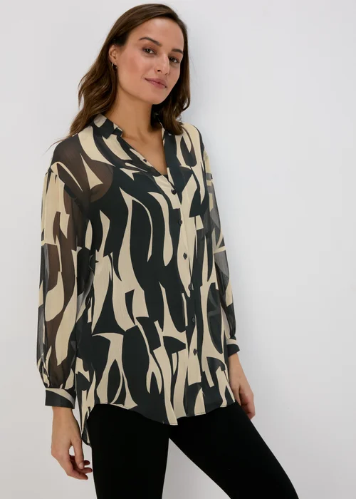 Et Vous Black & White Print Blouse - 8 Image 1