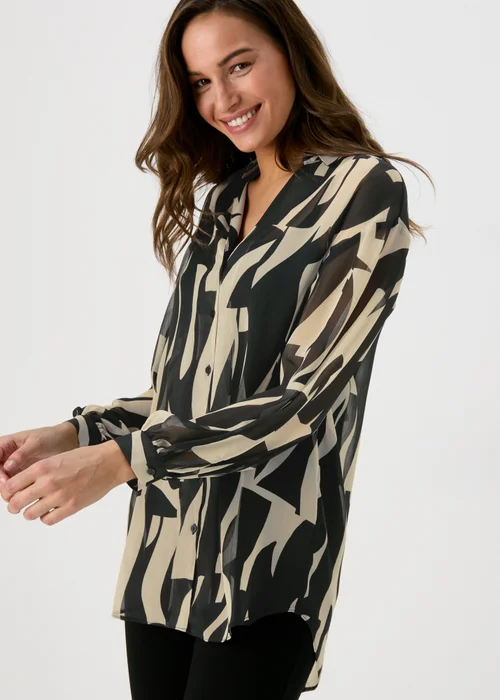 Et Vous Black & White Print Blouse - 8 Image 3