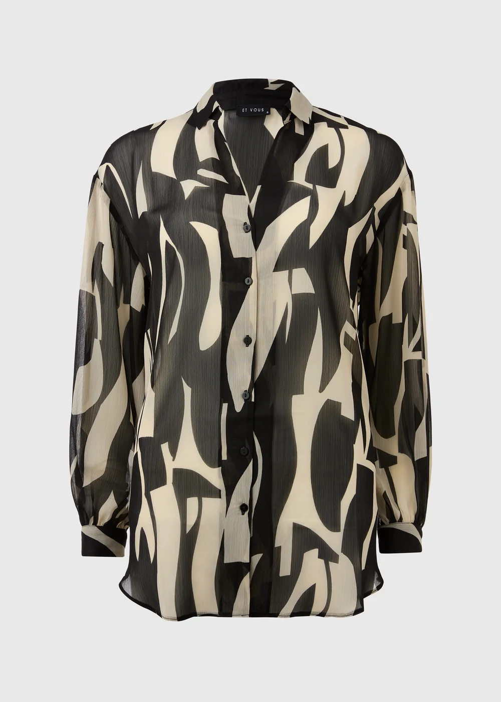 Et Vous Black & White Print Blouse - 8 Image 5