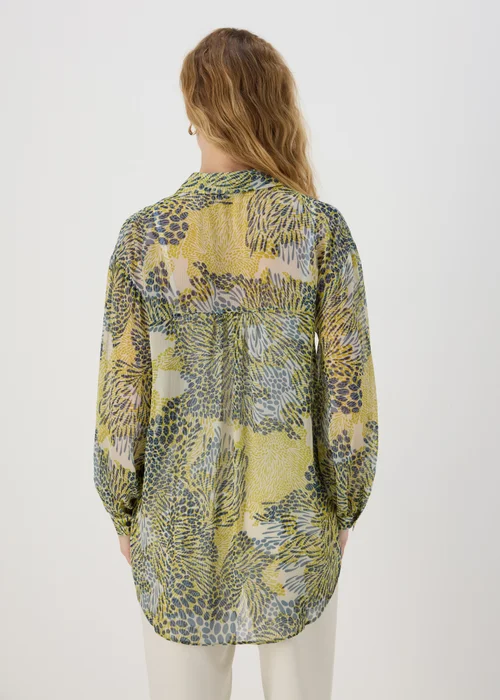 Et Vous Black & Lime Print Yoryu Blouse - Size 8 Image 2