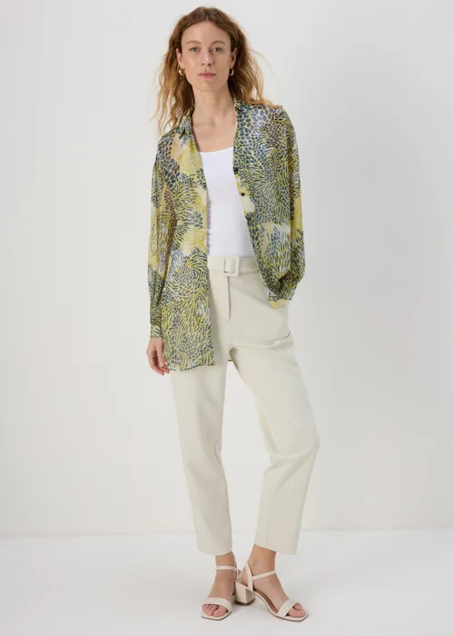 Et Vous Black & Lime Print Yoryu Blouse - Size 8 Image 4