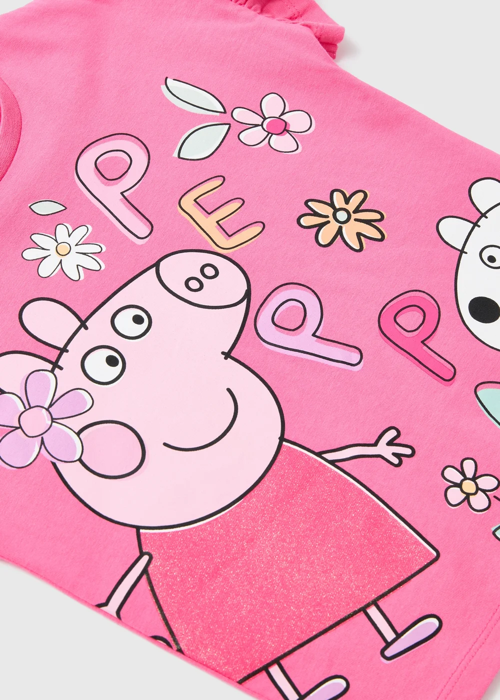 Peppa Pig Girls Pink Frill Fashion T-Shirt (9mths-5yrs) - 2-3 Yrs Image 2