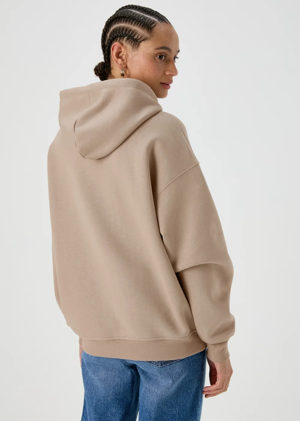 Beige New York Print Co Ord Hoodie - Small Image 2
