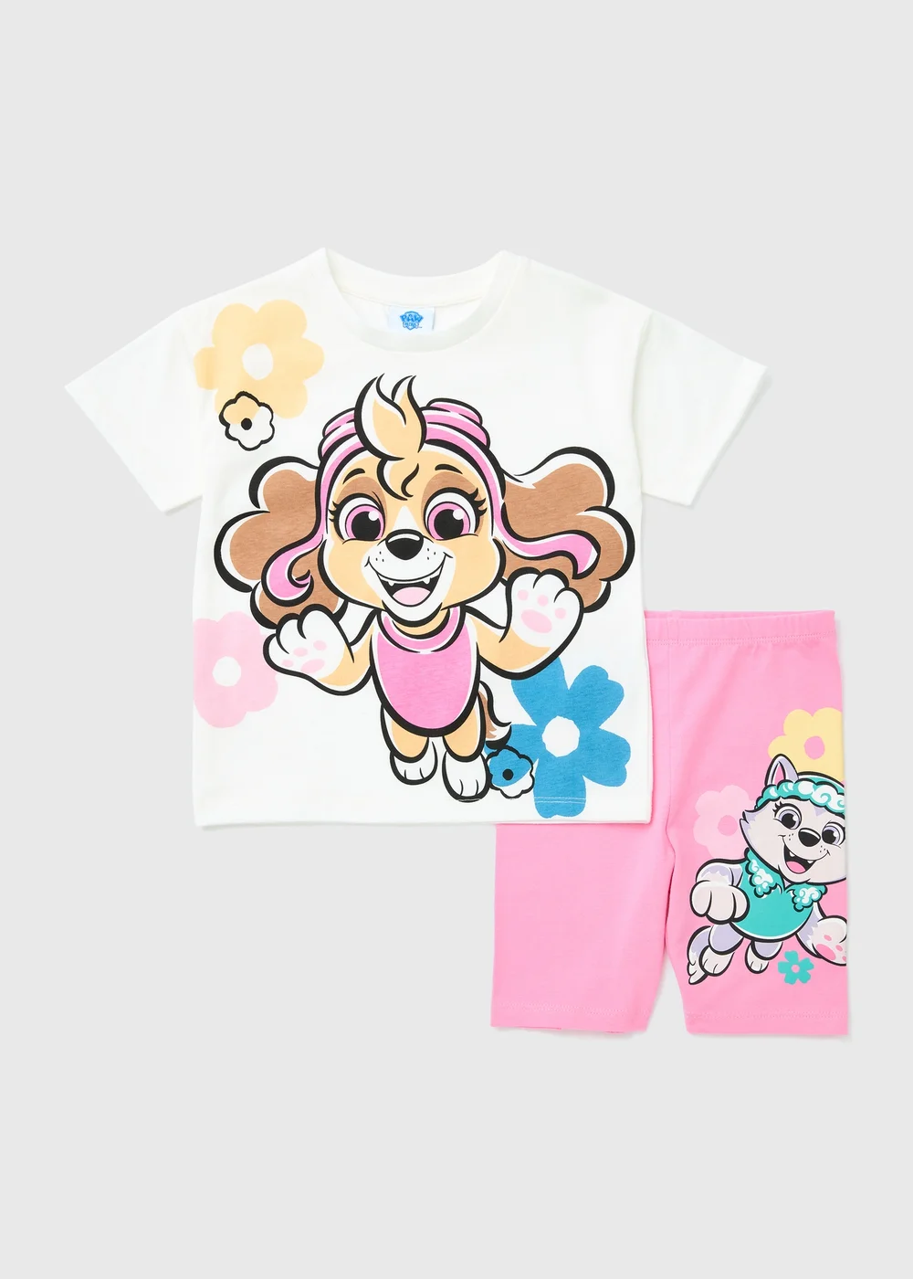 Paw Patrol Girls Pink Cycle Shorts Set (9mths-6yrs) - 9-12 months Image 1