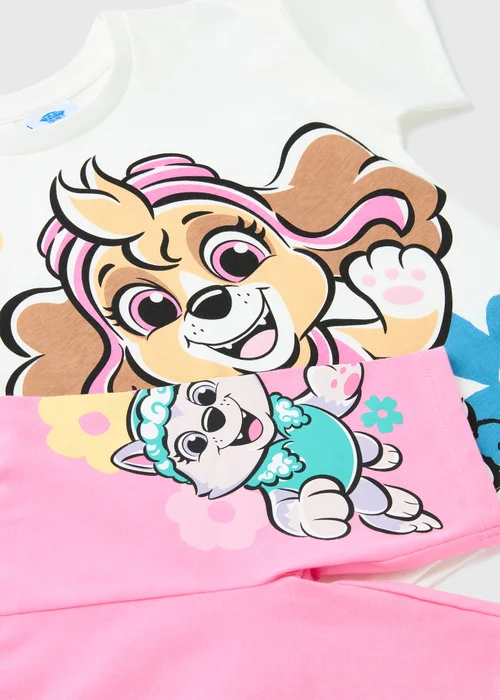 Paw Patrol Girls Pink Cycle Shorts Set (9mths-6yrs) - 9-12 months Image 2