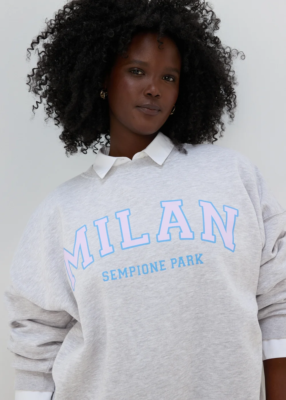 Grey Marl Milan Sweatshirt - S Image 1
