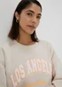 Cream Los Angeles Sweatshirt - Small Image 3